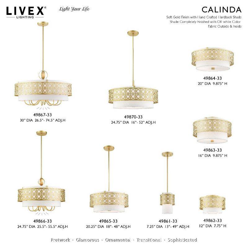 Livex Lighting Calinda 5 - Light Pendant in  Soft Gold