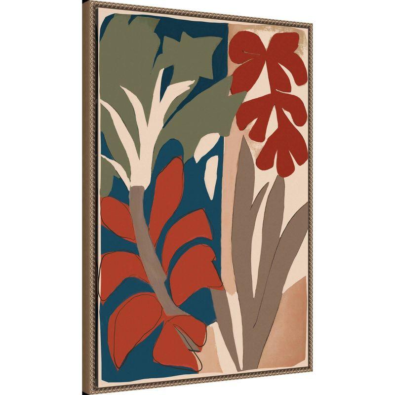 23"x33" Botanical Impression No 1 by Treechild Framed Canvas Wall Art Print Bronze - Amanti Art