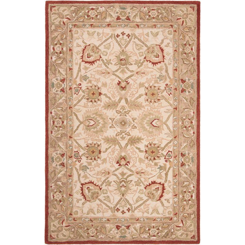 Anatolia AN512 Hand Tufted Indoor Area Rug - Beige/Rust - 5'x8' - Safavieh