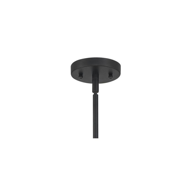 Franklin Iron Works Kenna Black Chandelier Lighting 28 1/4" Wide Modern White Drum Shade 8-Light Fixture for Dining Room House Foyer Kitchen Island