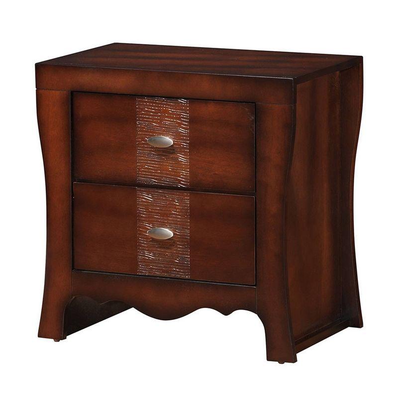 Picket House Furnishings Aria 2-Drawer Nightstand Espresso: Includes Anti-Tip Anchoring, Wood Veneer, Hardwood Frame