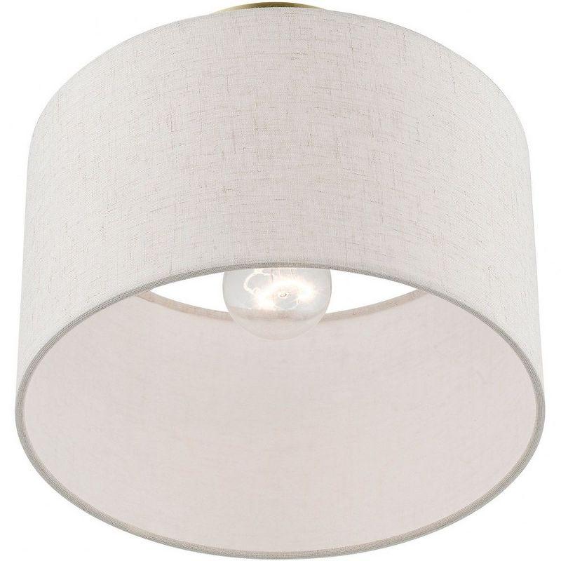 Livex Lighting Blossom 1 - Light Semi-Flush Mount in  Antique Brass