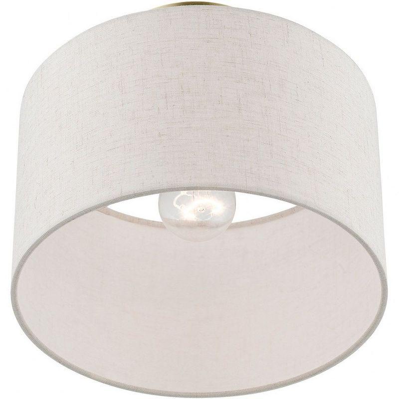 Livex Lighting Blossom 1 - Light Semi-Flush Mount in  Antique Brass