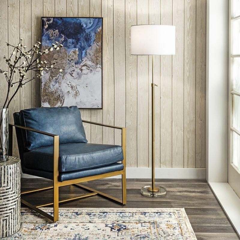 nuLOOM Dexter 60" Metal Floor Lamp Lighting - Brass 60" H x 16" W x 16" D