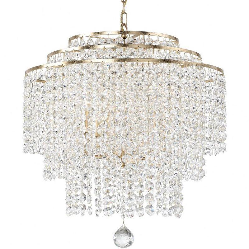 Crystorama Lighting Gabrielle 6 - Light Chandelier in  Antique Gold