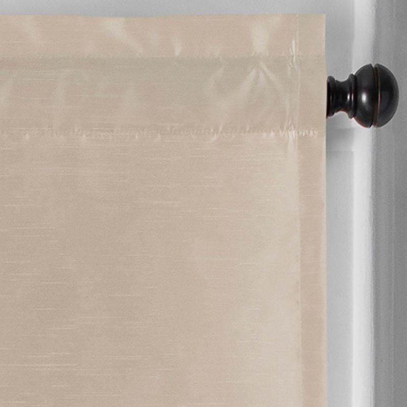 Colette Taupe Faux Silk Scalloped Window Valance