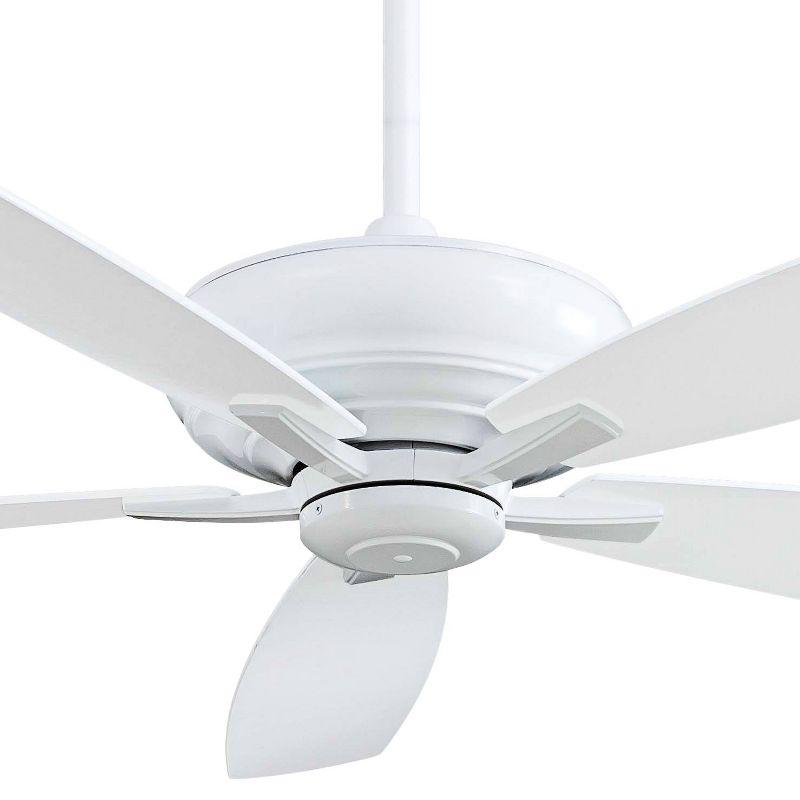 60" Minka Aire Modern Large Indoor Ceiling Fan with Remote Control White for Living Room Kitchen Bedroom Family Dining Home Office