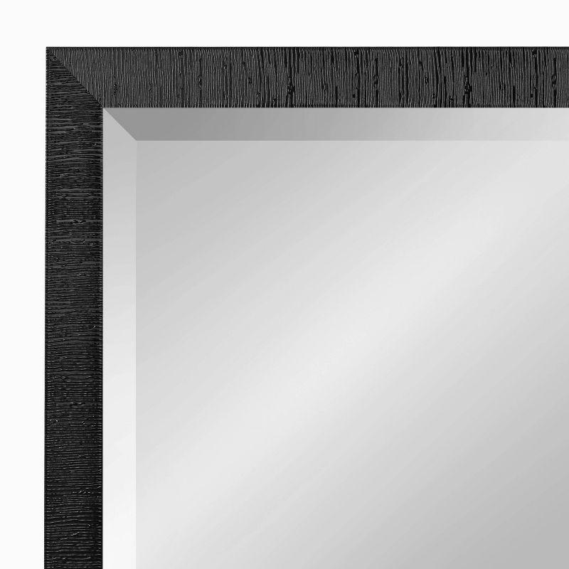 Black Ribbed Texture 20x30 Rectangular Wall Mirror