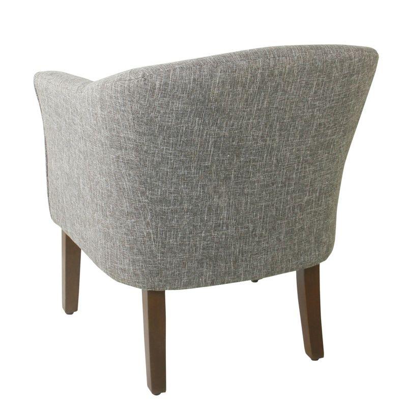 Modern Barrel Accent Chair Gray - HomePop: Upholstered Side Chair for Bedroom & Living Room, Comfort Seating