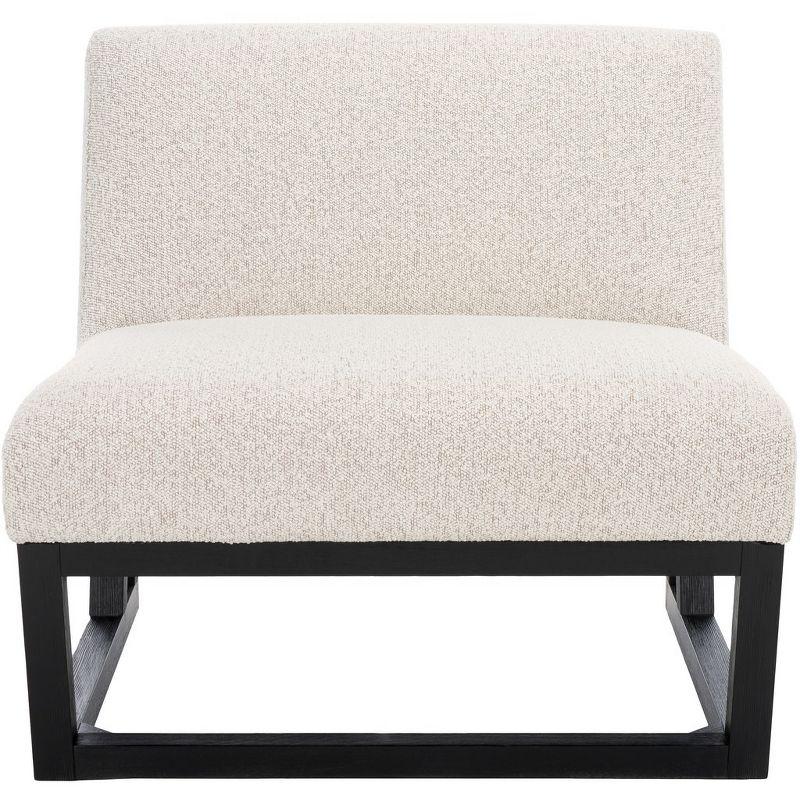 Kinsey Cream and Black Boucle Upholstered Slipper Chair