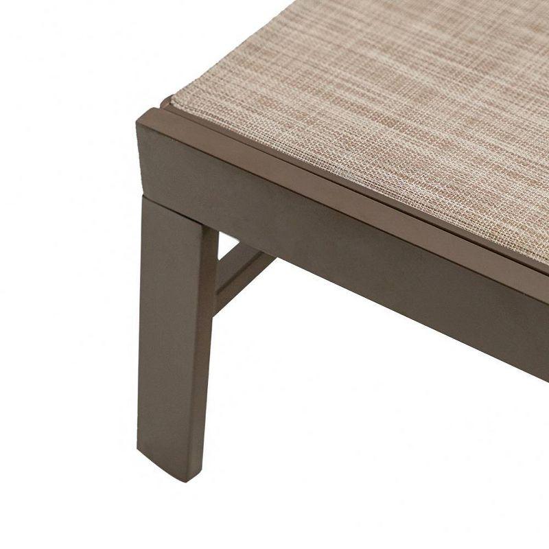 3pc Outdoor Aluminum Lounge Set Beige - Crestlive Products: Patio Set with Chaise Lounges & Table, Weather-Resistant