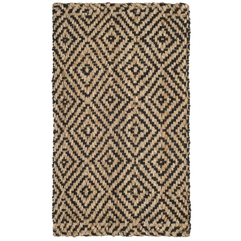 Natural Fiber NF181 Hand Woven Indoor Accent Rug - Natural/Black - 2'x3' - Safavieh.