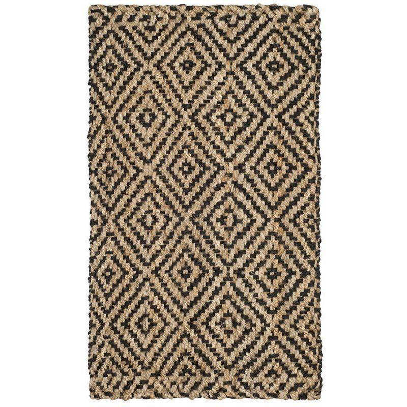 Natural Fiber NF181 Hand Woven Indoor Accent Rug - Natural/Black - 2'3"x4' - Safavieh.