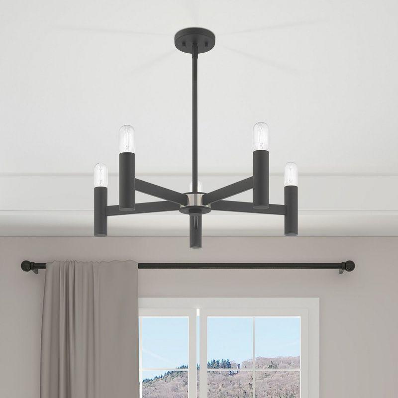 Livex Lighting Copenhagen 5 - Light Chandelier in  Scandinavian Gray