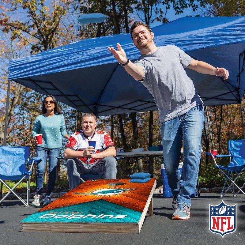 NFL Miami Dolphins 2'x4' Wood Cornhole Set