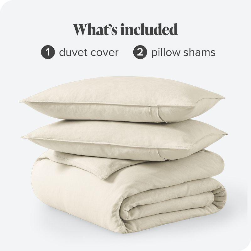 Linen Duvet Cover and Sham Set by Bare Home