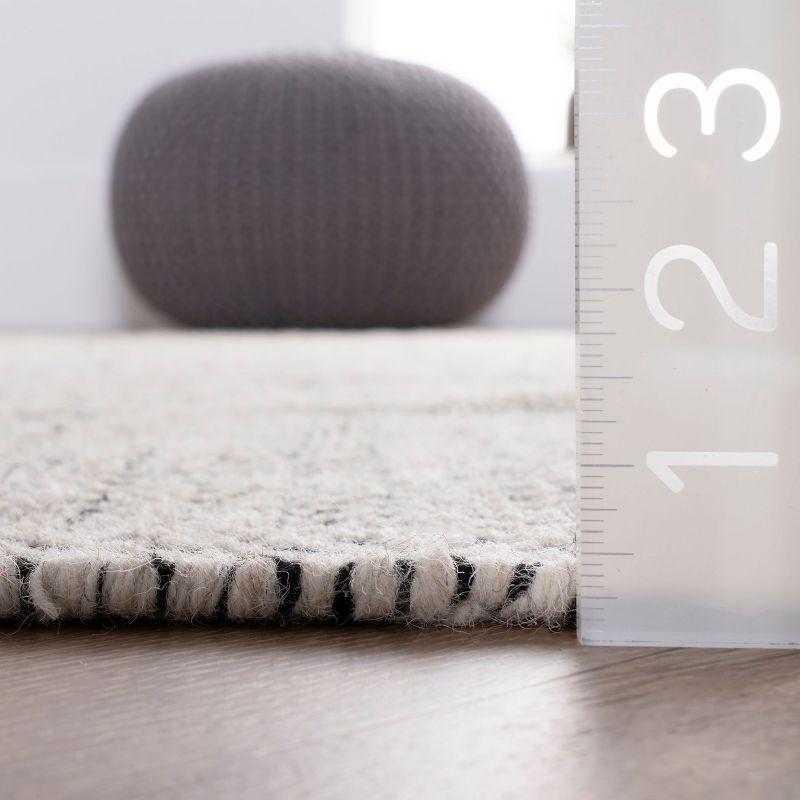 Nuloom Ago Diamond 2x6 Wool Runner Indoor Area Rug for Living Room Bedroom Dining Room Entryway Hallway Kitchen, Ivory