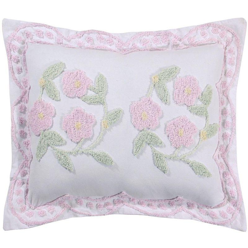 Better Trends Bloomfield 100% Cotton Pillow Sham 22" x 27" Floral Pattern Machine Washable All Season Pillow Cover