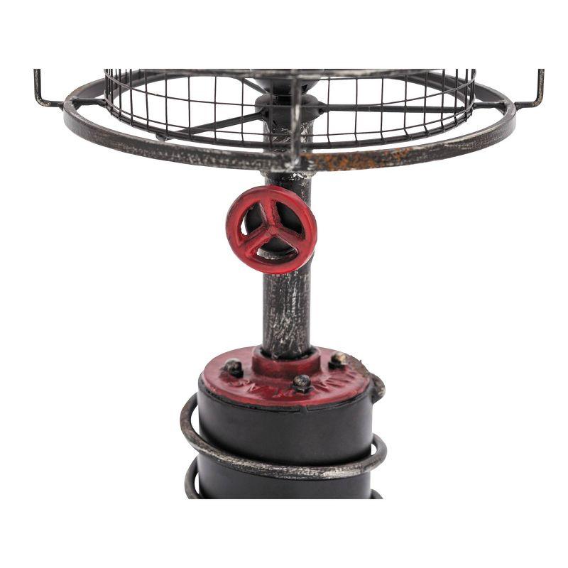 10" x 21" Industrial Accent Lamp with Iron Wire Cage Shade Red/Black - Olivia & May: Edison Bulb, No Assembly Required