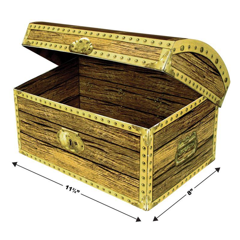 Beistle Treasure Chest Box, 11.75" x 8", (1/Pkg) Multicolored