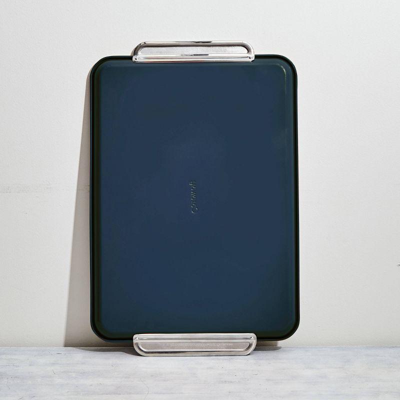 Caraway Non-Stick Ceramic Large Baking Sheet Navy: Aluminized Steel, Rectangle, Hand Wash, Cookie Sheet, 1 Year Warranty