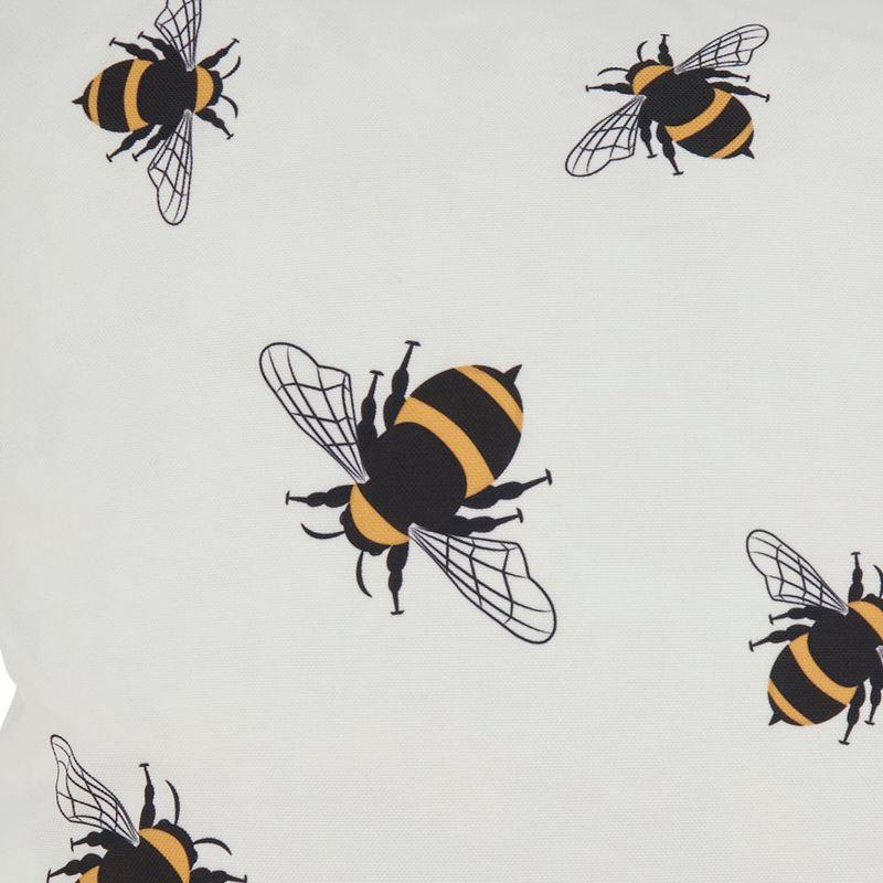 Saro Charming Bumble Bee Outdoor Pillow with Poly Fill