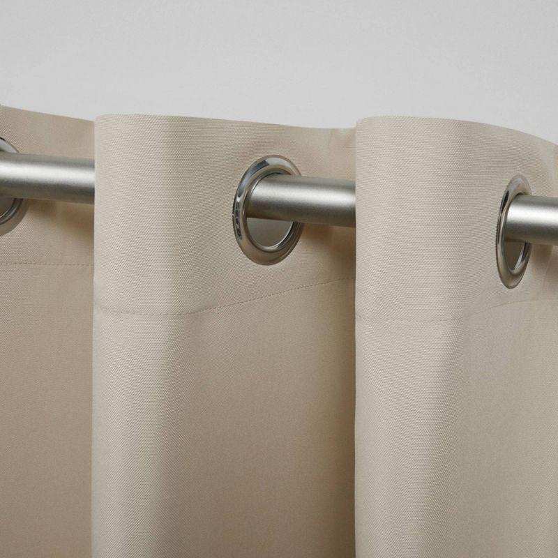 Set of 2 Indoor/Outdoor Solid Cabana Grommet Top Curtain Panels - Exclusive Home