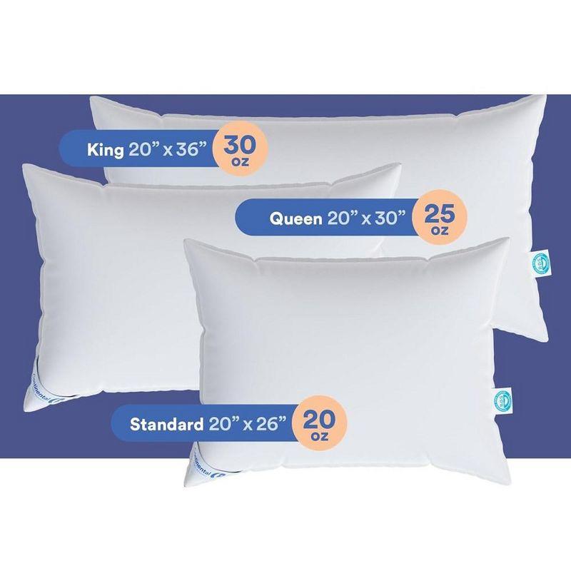 ContinentalBedding Premium Medium Down Bed Pillow (Set of 2)