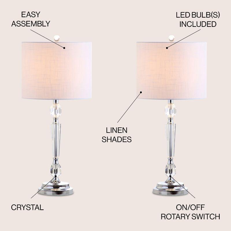 JONATHAN Y Victoria Crystal LED Table Lamp