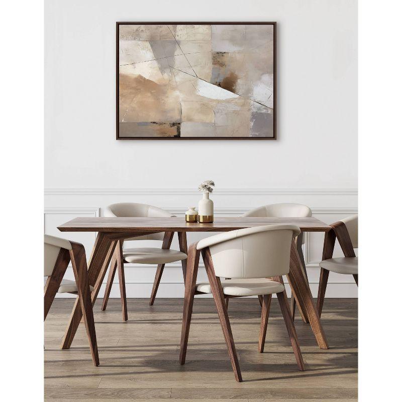 Kate & Laurel All Things Decor 31.5"x41.5" Sylvie Contemporary Neutral Textured Abstract Framed Canvas by The Creative Bunch Studio Brown