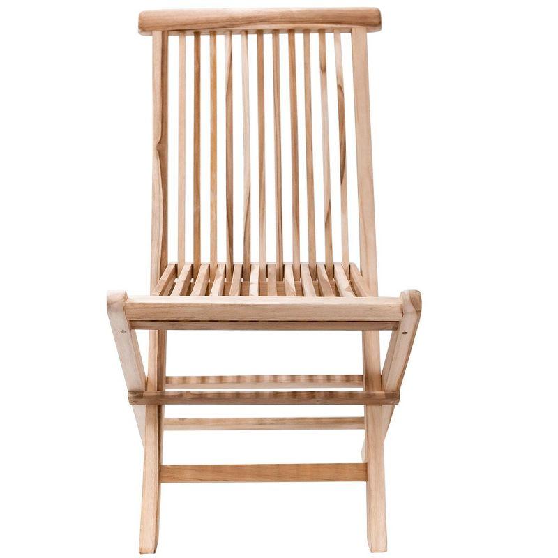 Nordic Teak Natural Outdoor Patio Folding Chair