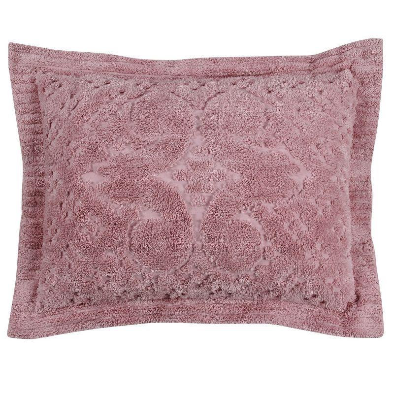 Better Trends Ashton Collection 100% Cotton Tufted Pillow Sham with Medallion Pattern, Machine Washable Pillow Cover for All Season