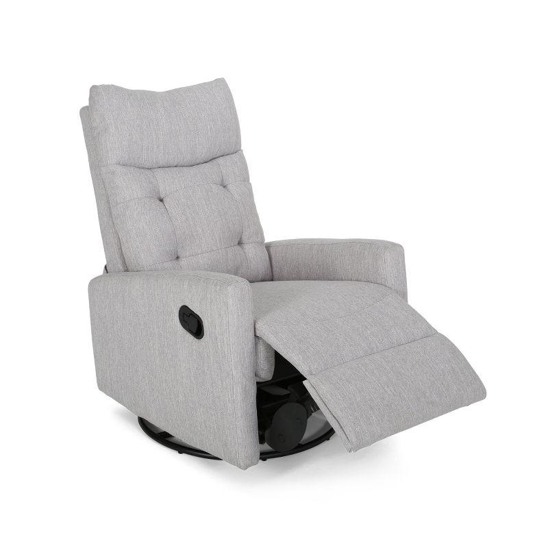 Woodglen Contemporary Glider Swivel Recliner Light Gray - Christopher Knight Home