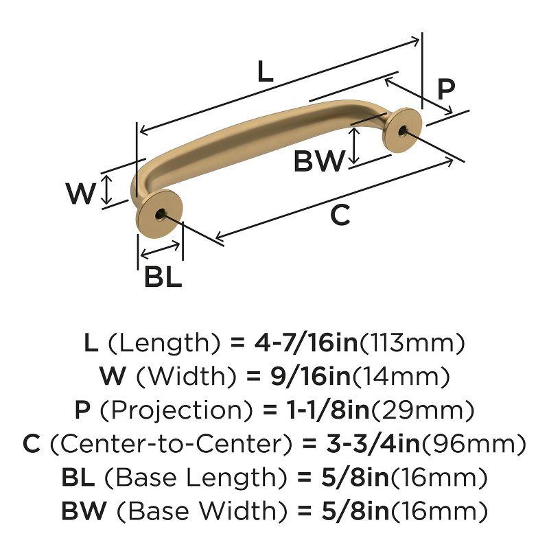 Amerock Renown 3-3/4 inch (96mm) Center-to-Center Champagne Bronze Cabinet Pull