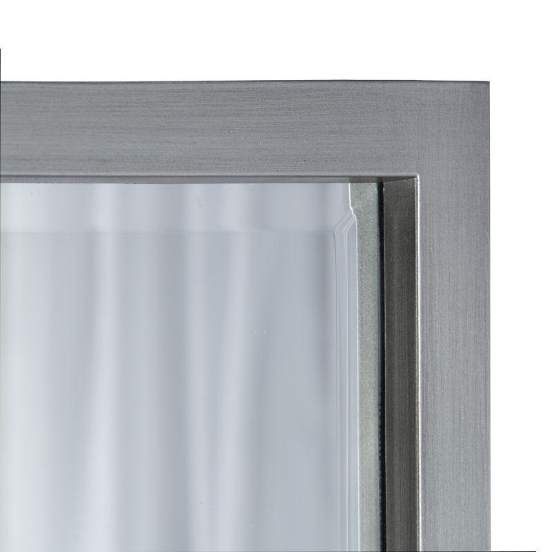 17" x 42" Stryker Windowpane Framed 8-Pane Wall Mirror Silver - Kate and Laurel: Beveled, Easy Mount