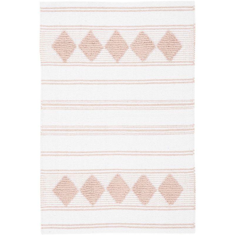 Montauk MTK708 Hand Woven, Flat Weave Indoor Accent Rug - Pink/Ivory - 3'x5' - Safavieh
