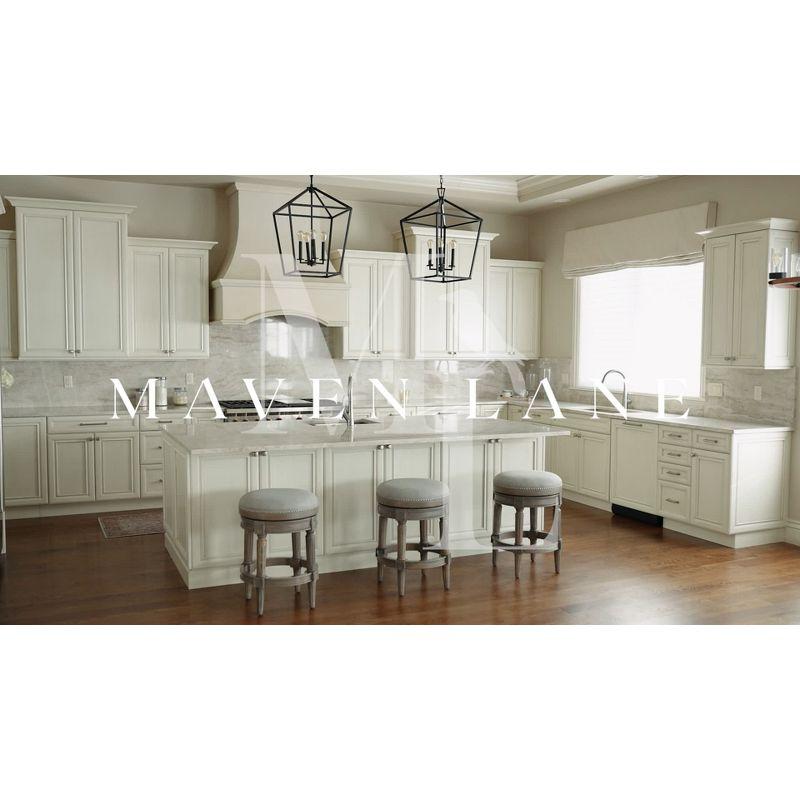 Maven Lane Maven Lane Pullman Backless Bar Stool with Vegan Leather Upholstery