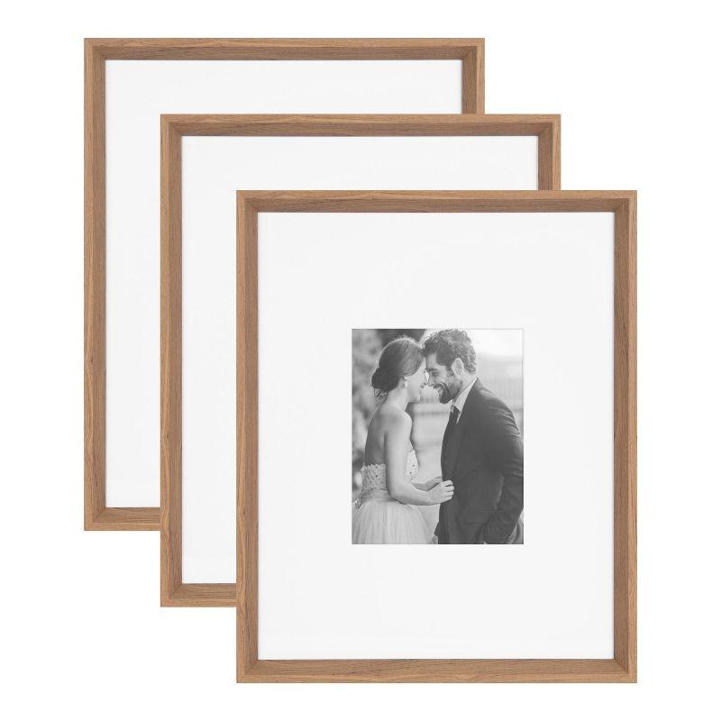 Classic Brown Polystyrene Wall Picture Frame Set of 3