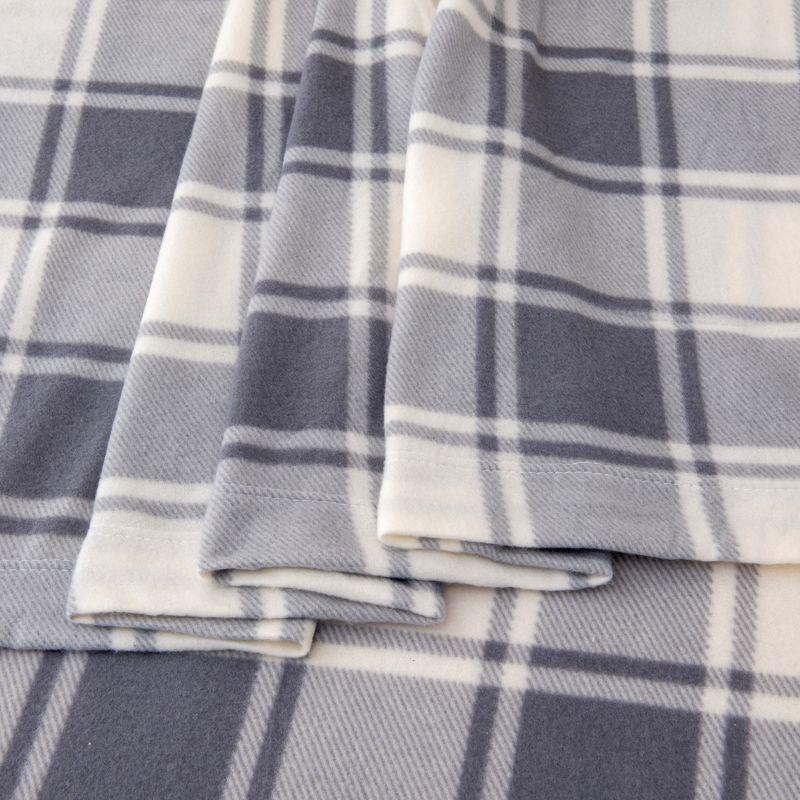 Soft Polar Fleece Plaid Sheet Set - Great Bay Home