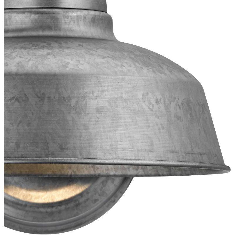 John Timberland Urban Barn Rustic Wall Light Sconce Galvanized Steel Hardwire 10" Fixture Curving Downlight for Hallway Kitchen