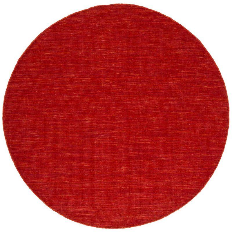 Kilim KLM850 Hand Loomed Area Rug - Red/Rust - 6' Round - Safavieh