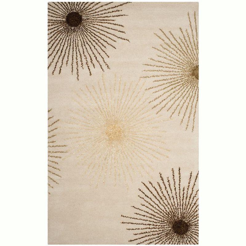 Soho SOH712 Hand Tufted Indoor Area Rug - Beige - 5'x8' - Safavieh.