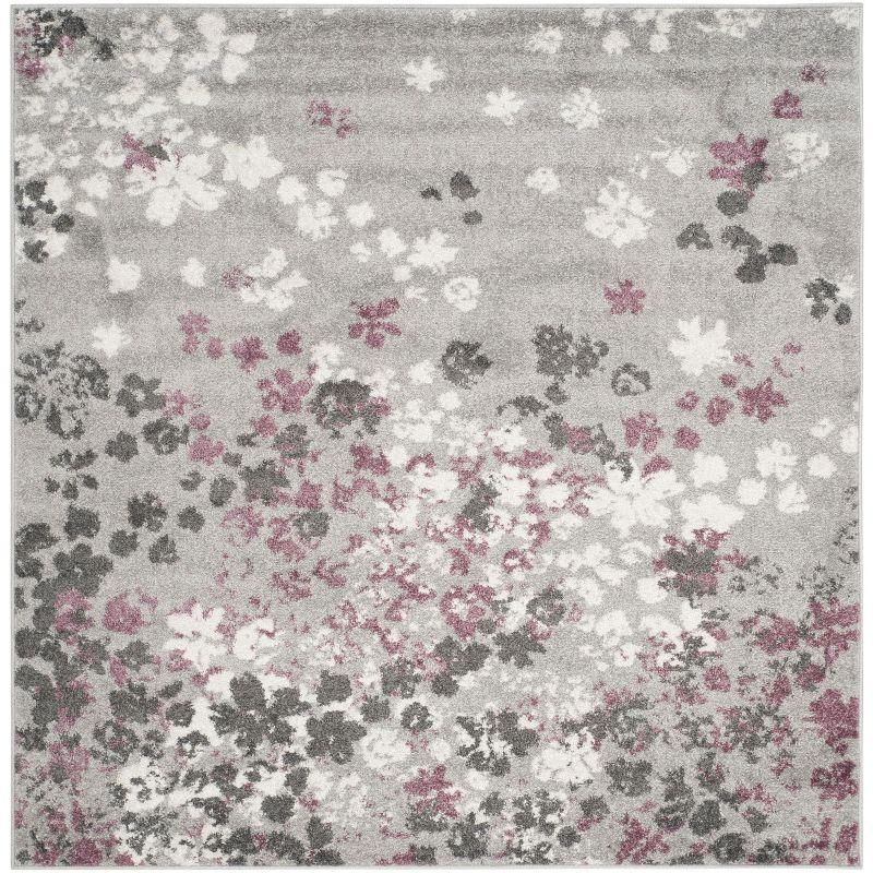 Adirondack ADR115 Machine Made Indoor Area Rug - Light Grey/Purple - 8'x8' - Safavieh