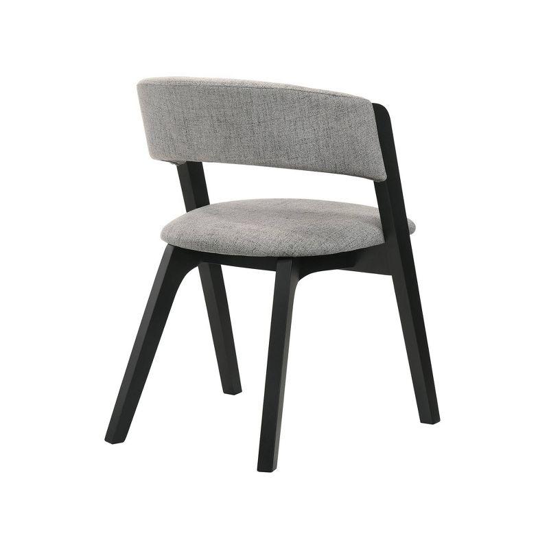 Set of 2 Rowan Upholstered Dining Chairs: Curved Back, Modern Style - Armen Living