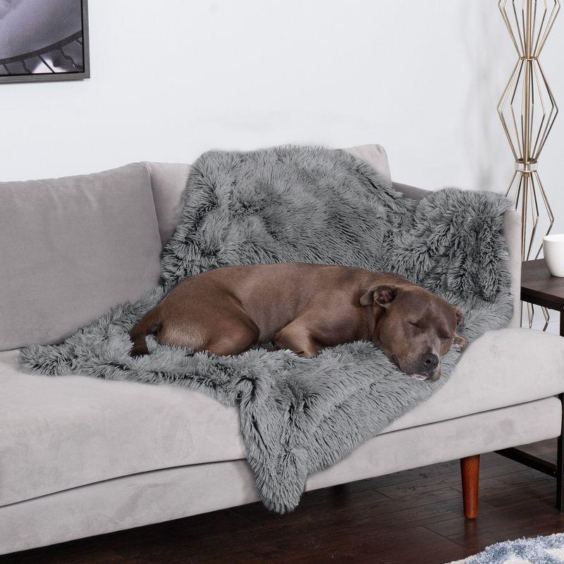 FurHaven Long Fur & Velvet Waterproof Dog Blanket