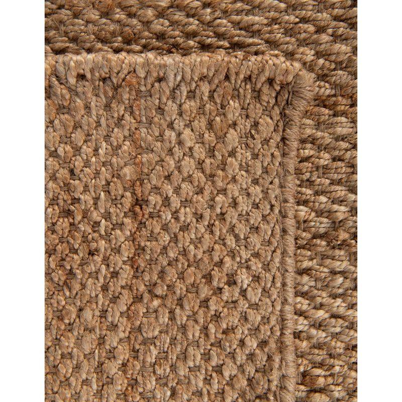 Unique Loom Chunky Jute Amanda Solid Indoor Woven Area Rug