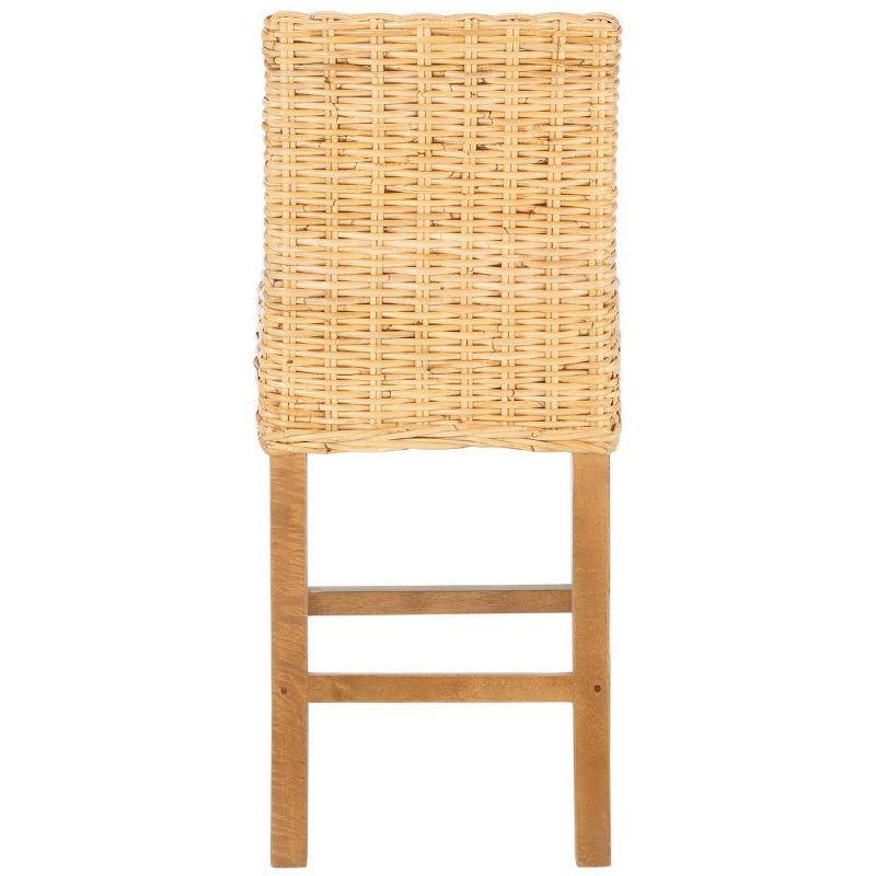 Tobie Rattan Counter Stool - BST6501 - Natural/Golden Brown - Safavieh