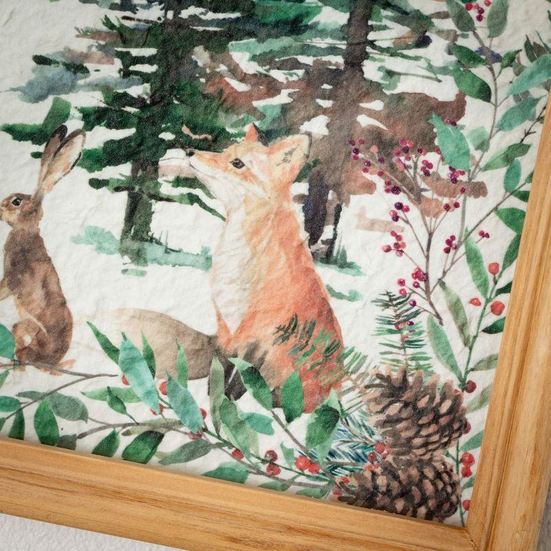 24" Sullivans Deer Woodland Christmas Wall Art, Multicolor