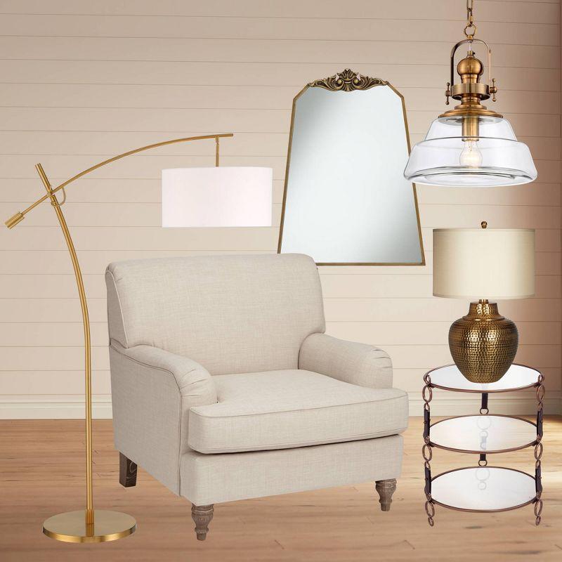 Possini Euro Design Antique Brass Pendant Lighting 13" Wide Modern Industrial Clear Glass Shade Fixture for Dining Room Living Foyer Kitchen Island