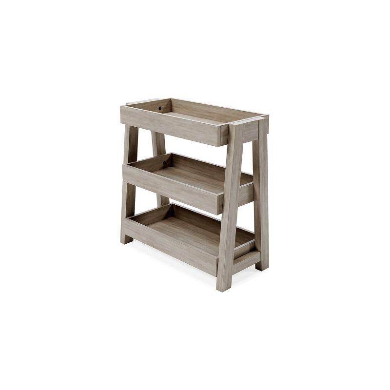 Blariden Light Beige Wood Rectangular Shelf Accent Table